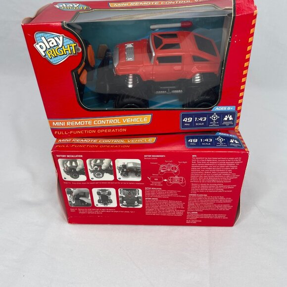 Play Right Set of 2 Remote Control Vehicle Blue Jeep Red Monster Truck Kids Toy - Picture 7 of 10